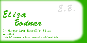 eliza bodnar business card